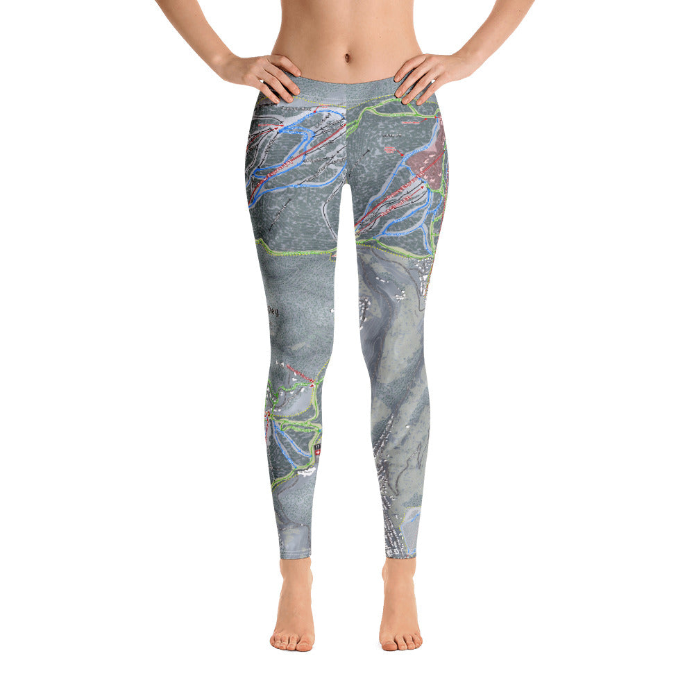 Deer Valley, Utah Ski Trail Map - Women's Base Layer Bottoms - Powderaddicts