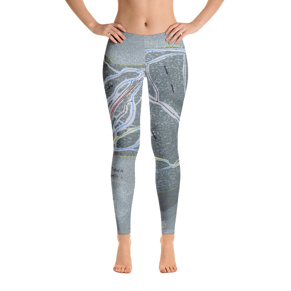 Eldora, Colorado Ski Trail Map - Women&#39;s Base Layer Bottoms - Powderaddicts