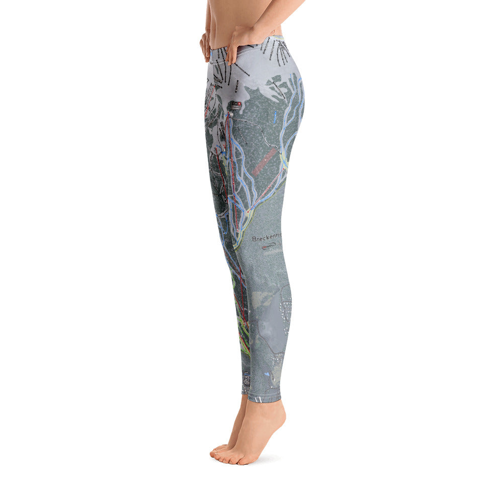 Breckenridge, Colorado Ski Trail Map - Women's Base Layer Bottoms - Powderaddicts