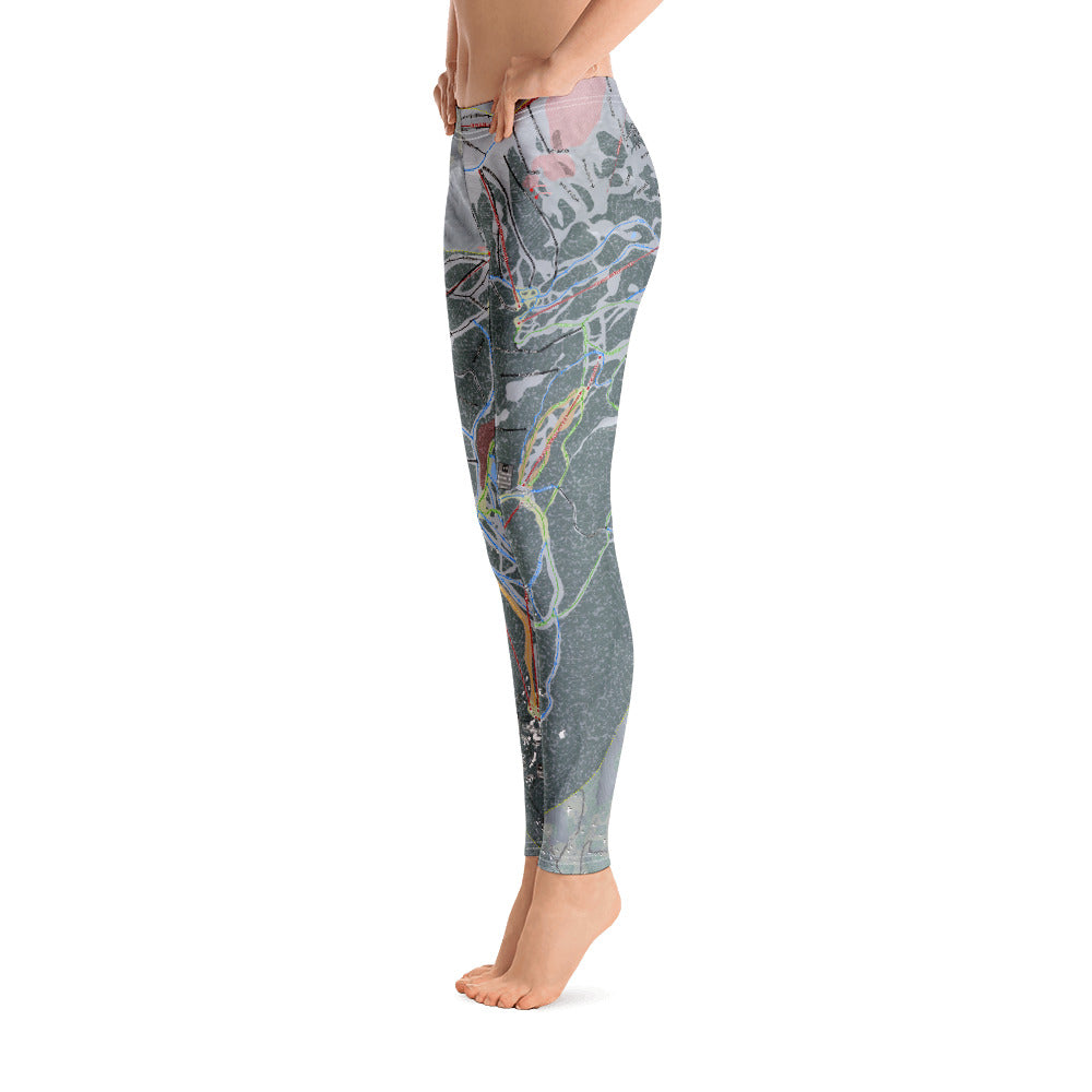 Telluride, Colorado Ski Trail Map - Women's Base Layer Bottoms - Powderaddicts