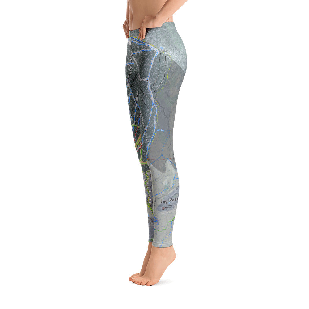 Jay Peak, Vermont Ski Trail Map - Women&#39;s Base Layer Bottoms - Powderaddicts