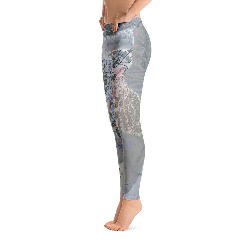 Grand Targhee, Wyoming Ski Trail Map - Women's Base Layer Bottoms - Powderaddicts