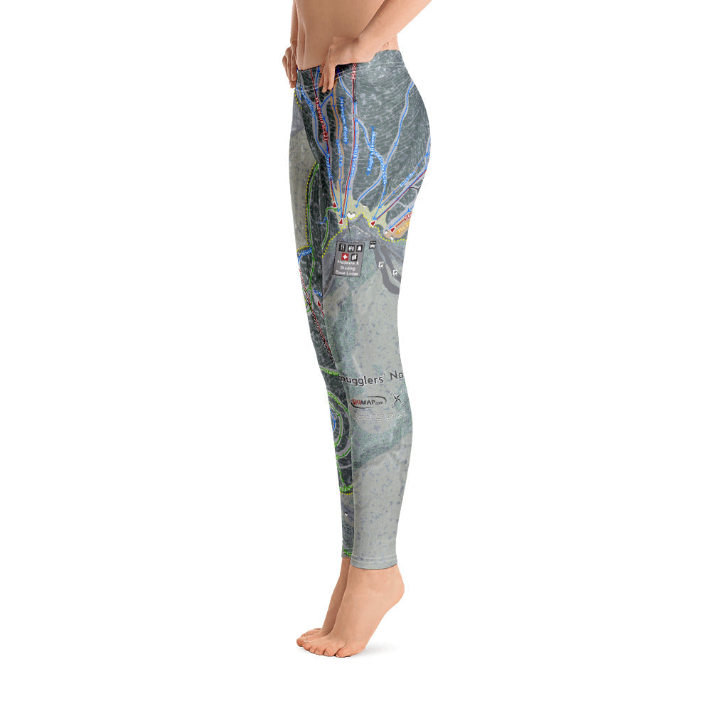 Smuggler&#39;s Notch, Vermont Ski Trail Map - Women&#39;s Base Layer Bottoms - Powderaddicts