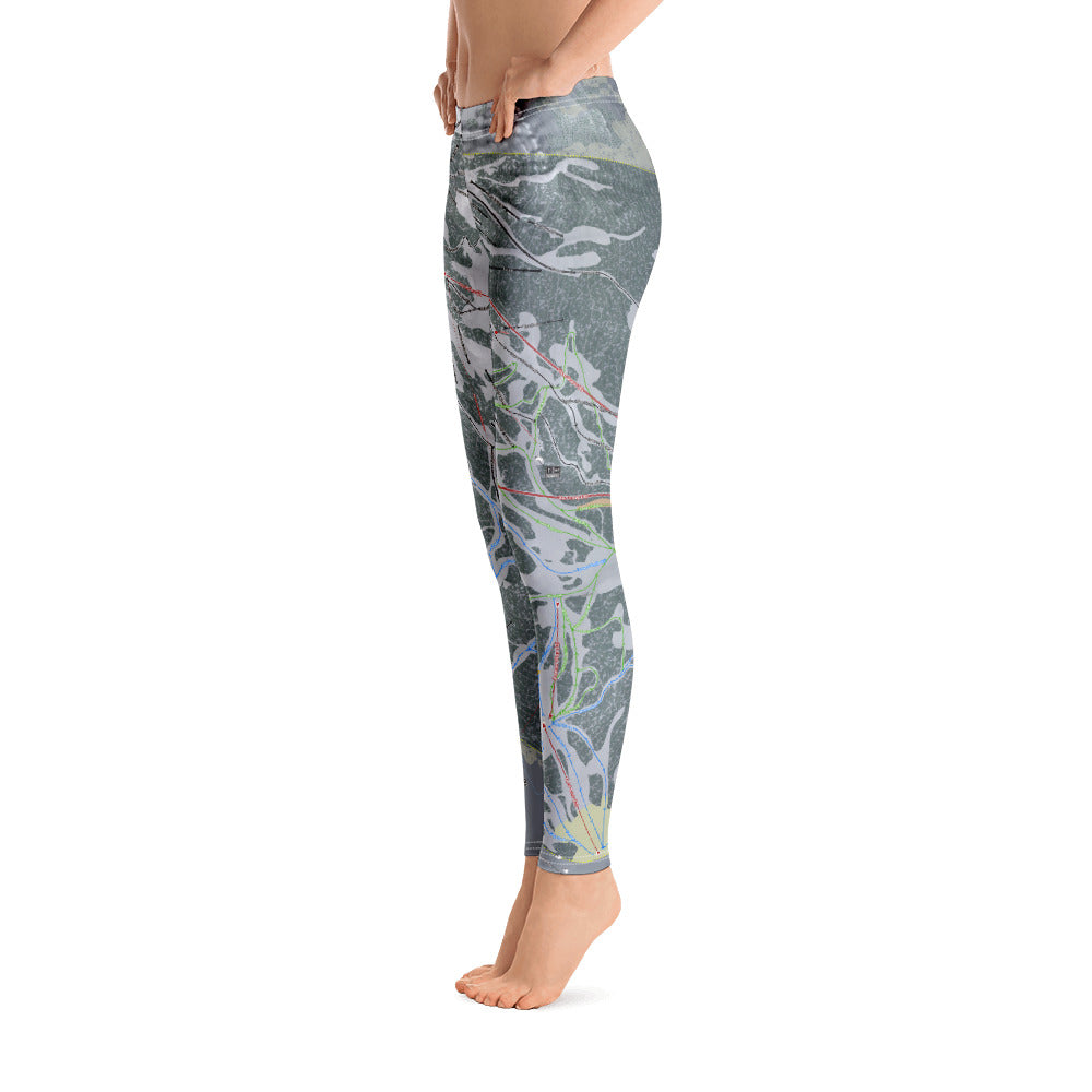 Crested Butte, Colorado Ski Trail Map - Women's Base Layer Bottoms - Powderaddicts