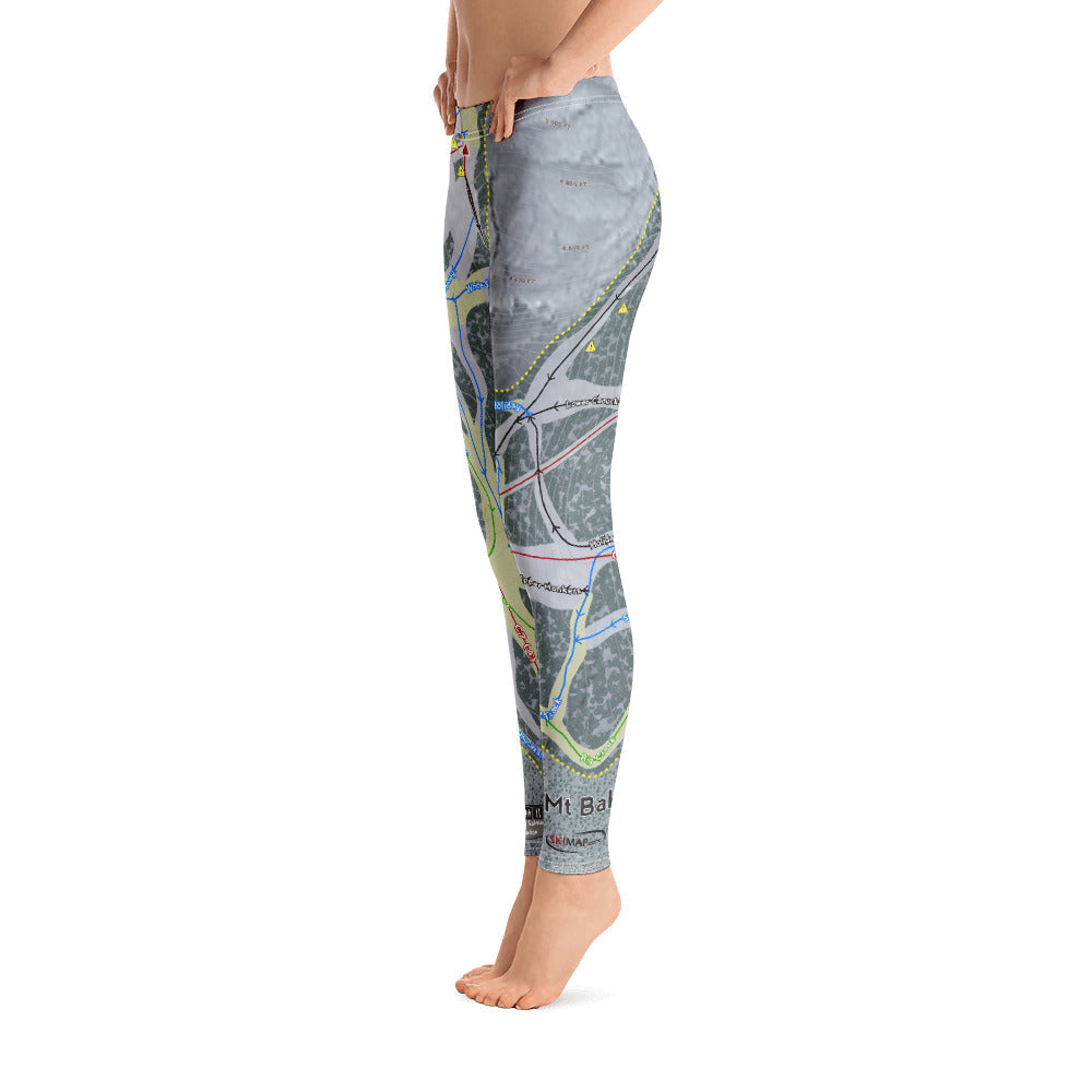 Mt. Baker, Washington Ski Trail Map - Women's Base Layer Bottoms - Powderaddicts