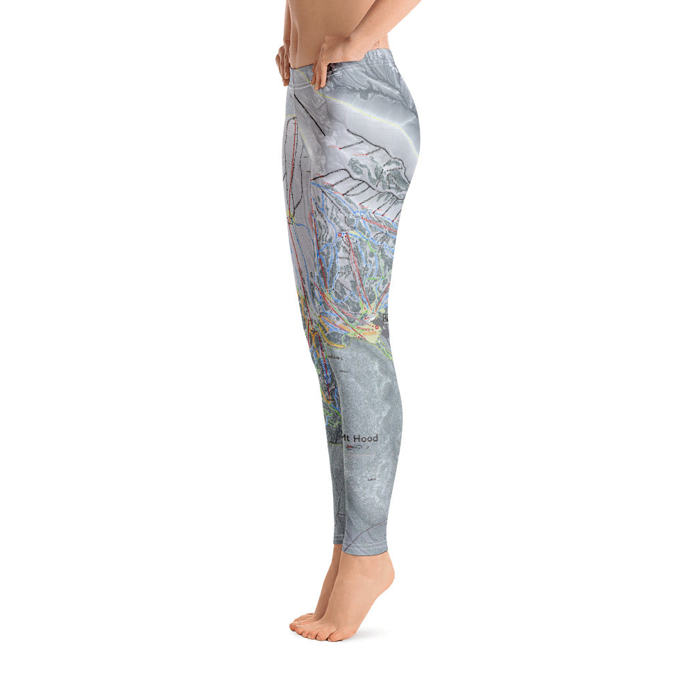 Mt. Hood Meadows, Oregon Ski Trail Map - Women's Base Layer Bottoms - Powderaddicts