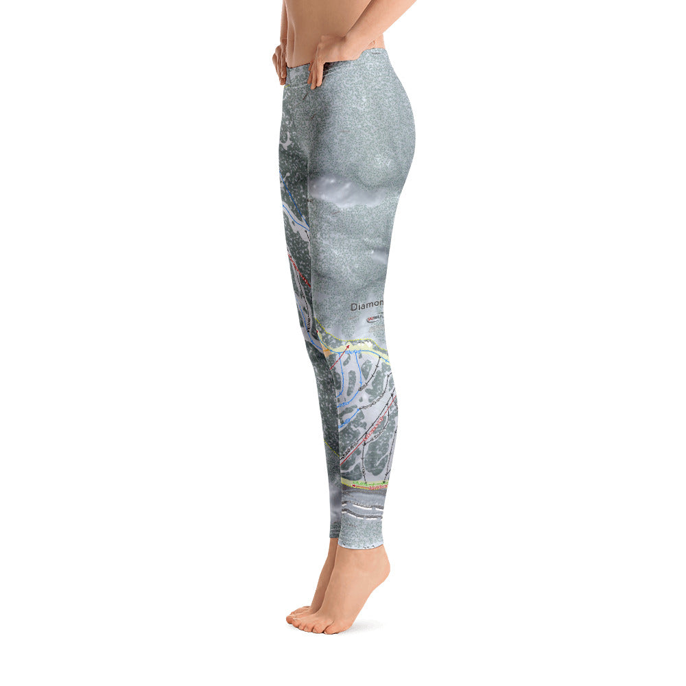 Diamond Peak, Nevada Ski Trail Map - Women&#39;s Base Layer Bottoms - Powderaddicts