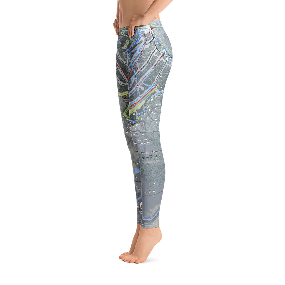 Windham Mountain, New York Ski Trail Map - Women's Base Layer Bottoms - Powderaddicts