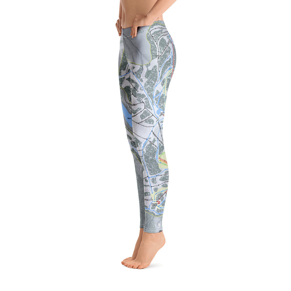 Bear Valley Mountain, California Ski Trail Map - Women's Base Layer Bottoms - Powderaddicts