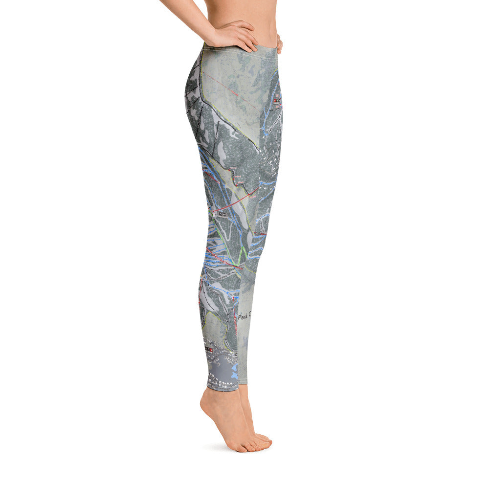 Park City, Utah Ski Trail Map - Women&#39;s Base Layer Bottoms - Powderaddicts