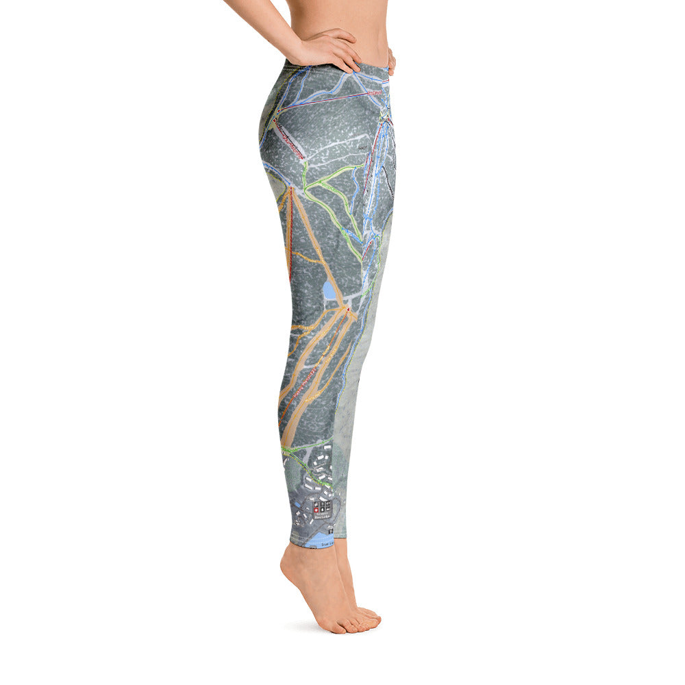 Mount Snow, Vermont Ski Trail Map - Women's Base Layer Bottoms - Powderaddicts