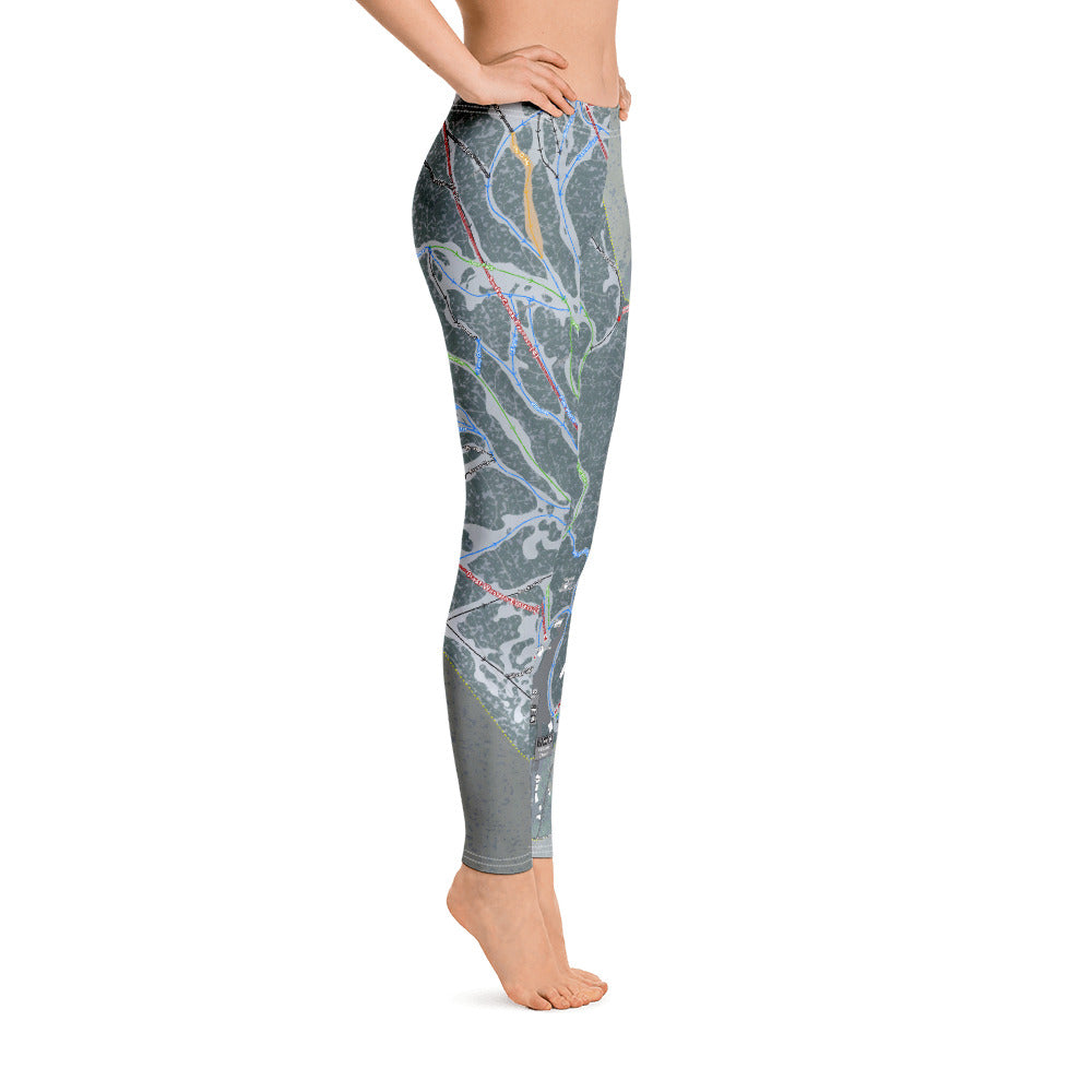 Brighton, Utah Ski Trail Map - Women's Base Layer Bottoms - Powderaddicts