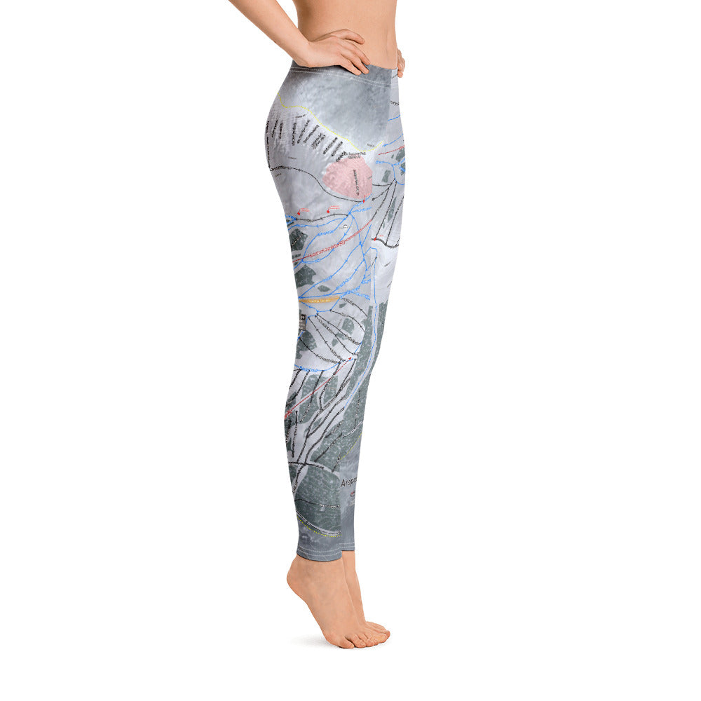 Arapahoe Basin, Colorado Ski Trail Map - Women's Base Layer Bottoms - Powderaddicts