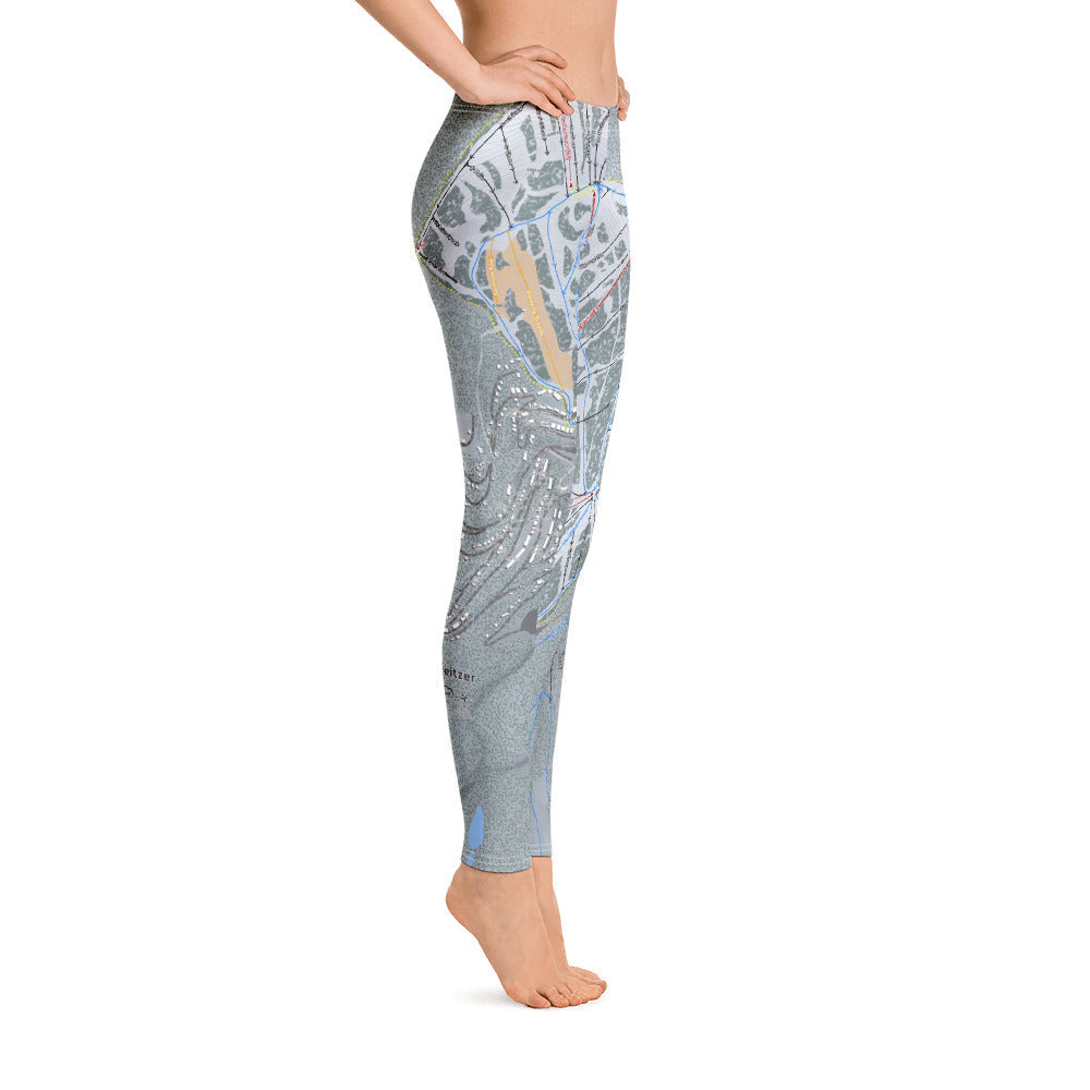 Schweitzer, Idaho Ski Trail Map - Women's Base Layer Bottoms - Powderaddicts