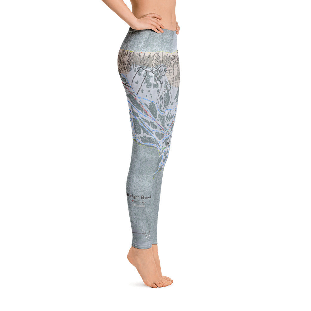 Bridger Bowl, Montana Ski Trail Map - Women's Base Layer Bottoms - Powderaddicts
