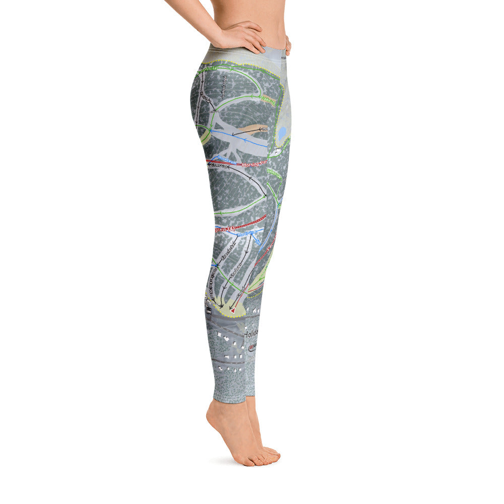 Holiday Valley, New York Ski Trail Map - Women's Base Layer Bottoms - Powderaddicts