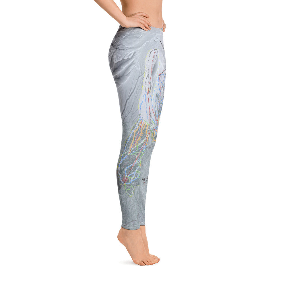 Mt. Hood Meadows, Oregon Ski Trail Map - Women's Base Layer Bottoms - Powderaddicts
