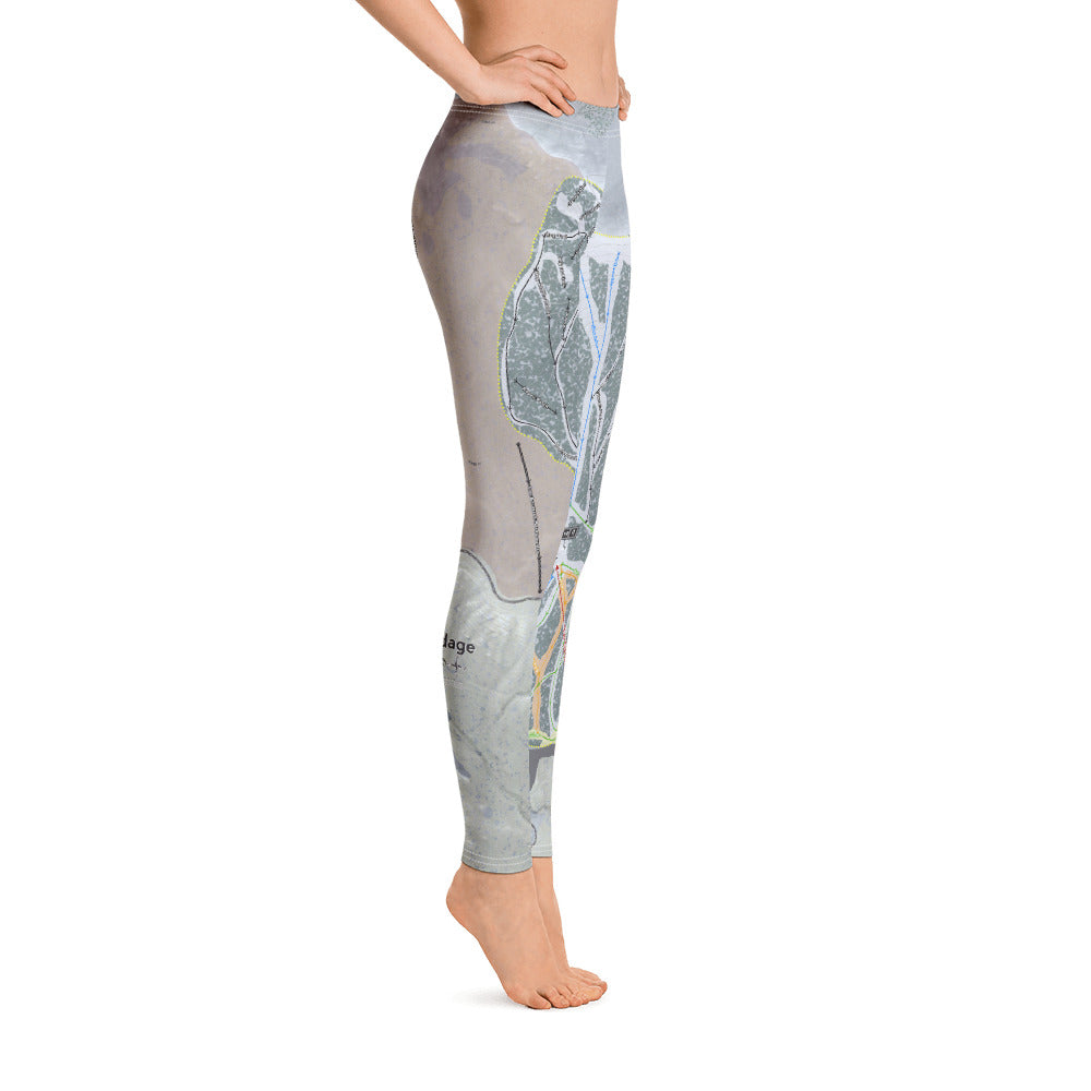 Brundage, Idaho Ski Trail Map - Women's Base Layer Bottoms - Powderaddicts
