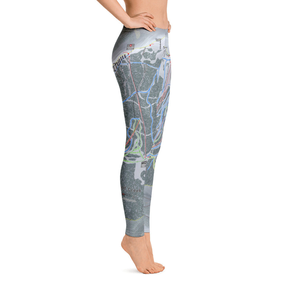 Wolf Creek, Colorado Ski Trail Map - Women's Base Layer Bottoms - Powderaddicts
