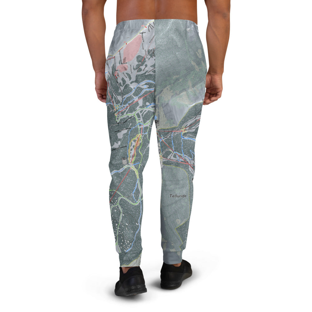 Telluride, Colorado Ski Trail Map Men's Mid-Layer - Powderaddicts