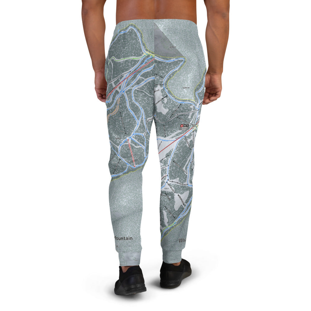 Whitefish, Montana Ski Trail Map Men&#39;s Mid-Layer - Powderaddicts