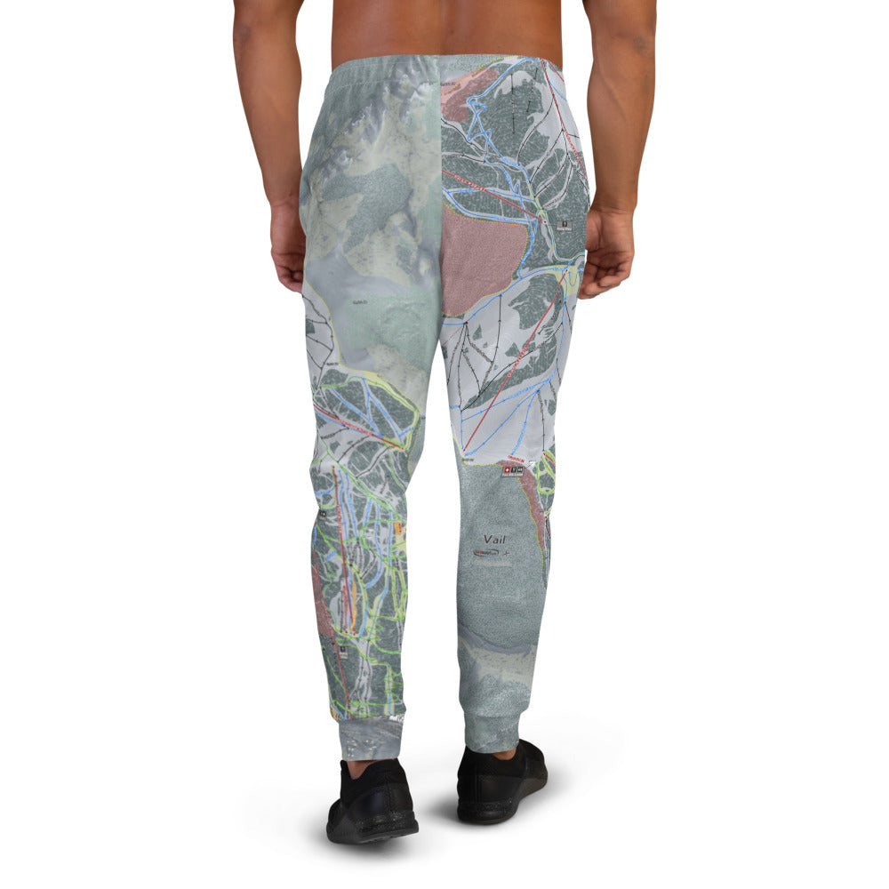 Vail, Colorado Ski Trail Map Men&#39;s Mid-Layer - Powderaddicts