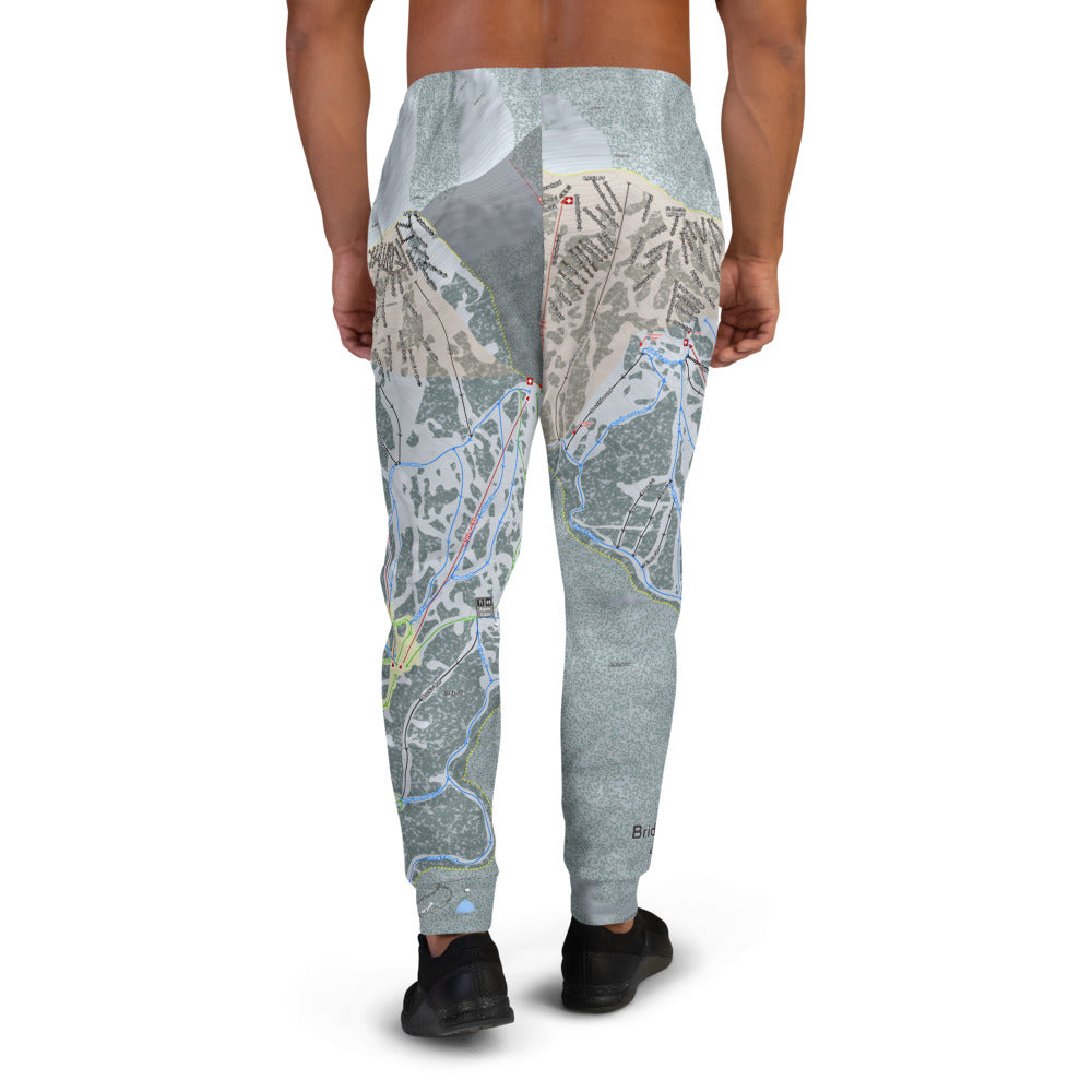 Bridger Bowl, Montana Ski Trail Map Men's Mid-Layer - Powderaddicts