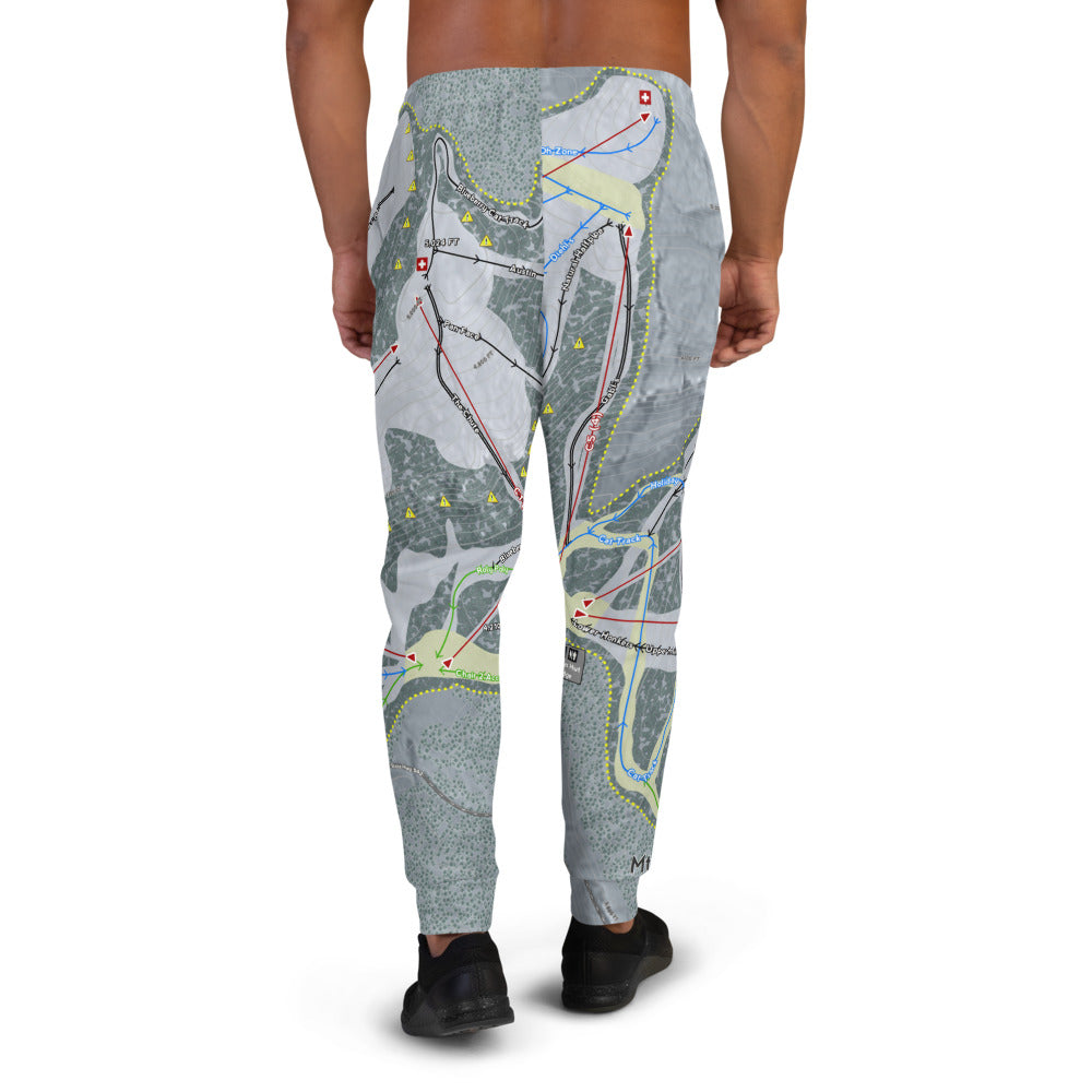 Mt. Baker, Washington Ski Trail Map Men's Mid-Layer - Powderaddicts