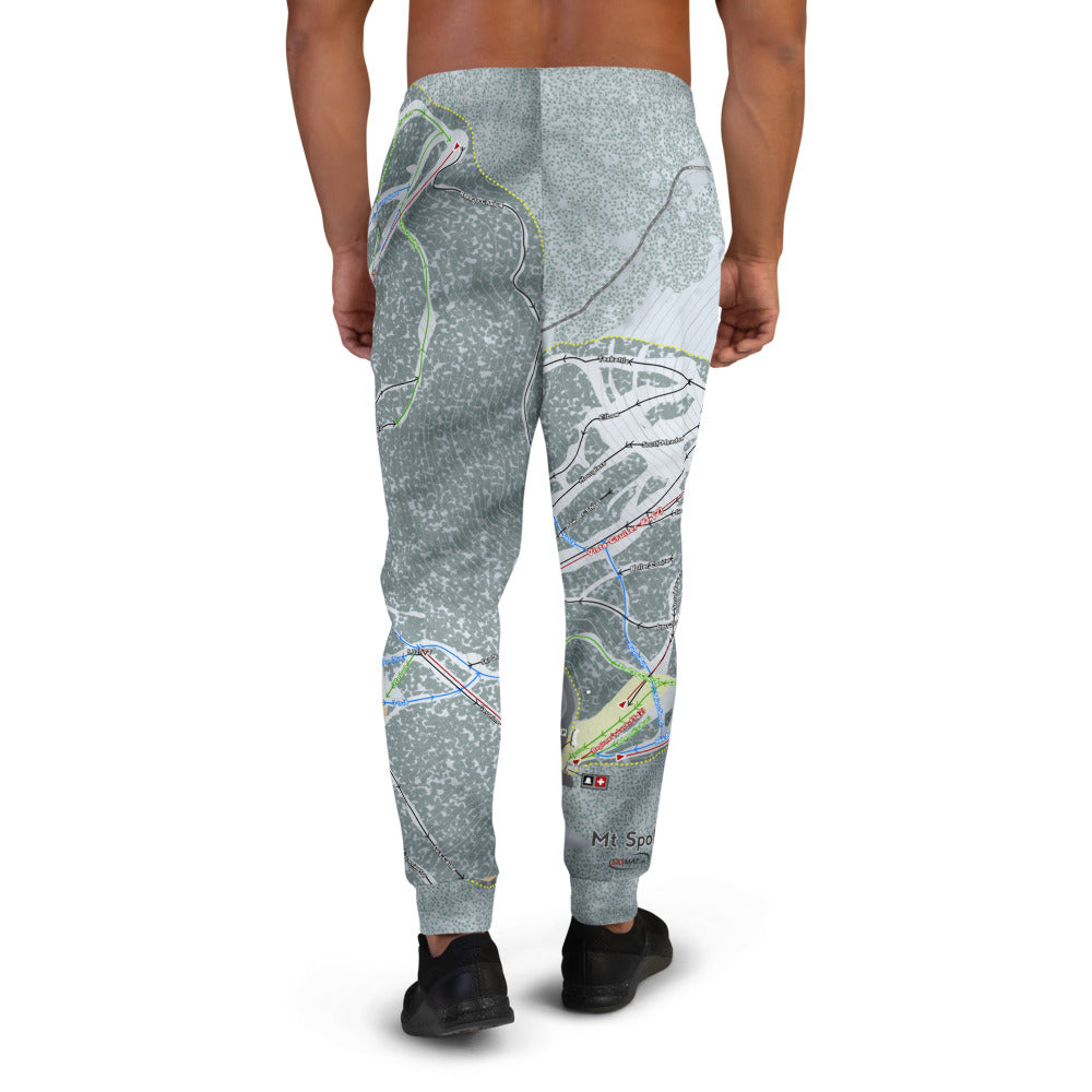 Mt. Spokane, Washington Ski Trail Map Men&#39;s Mid-Layer - Powderaddicts