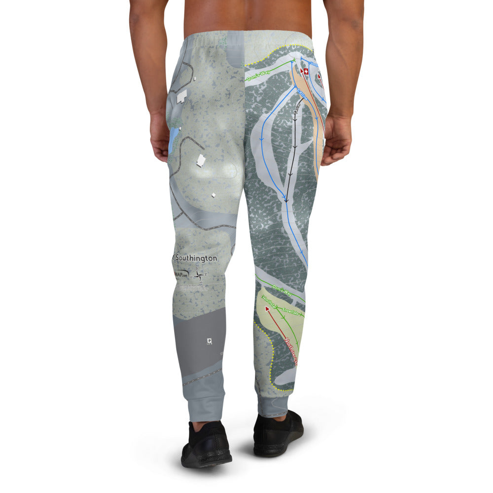 Mount Southington, Connecticut Ski Trail Map Men's Mid-Layer - Powderaddicts