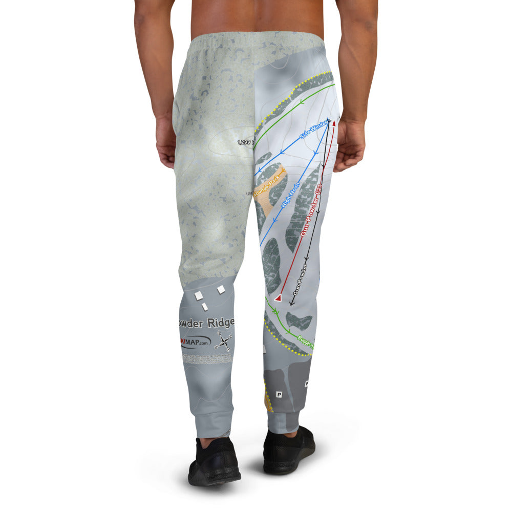 Powder Ridge, Connecticut Ski Trail Map Men's Mid-Layer - Powderaddicts