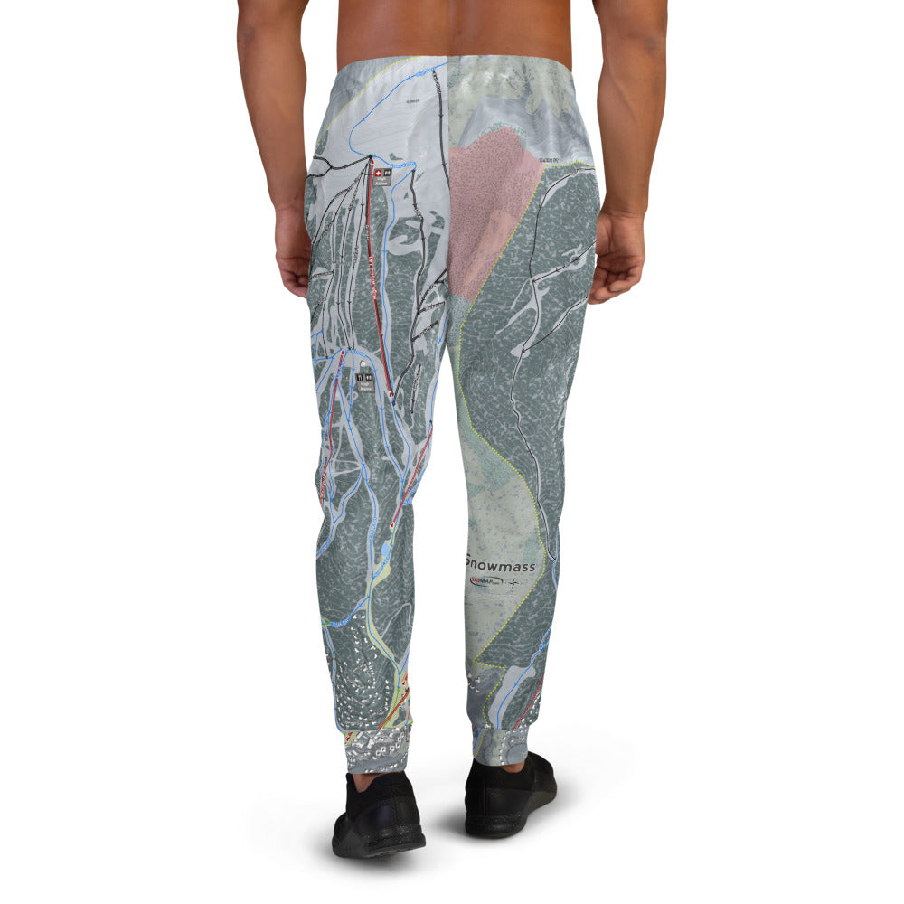 Snowmass, Colorado Ski Trail Map Men's Mid-Layer - Powderaddicts