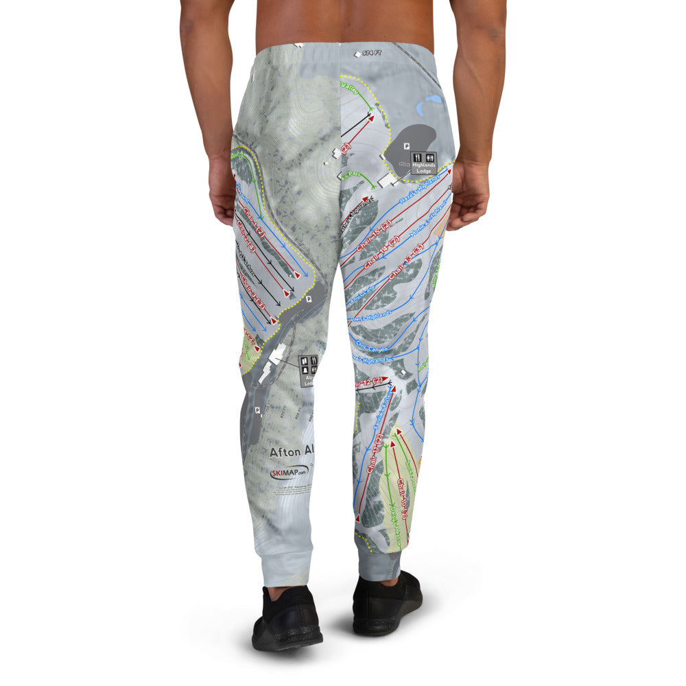 Afton Alps, Minnesota Ski Trail Map Men&#39;s Mid-Layer - Powderaddicts