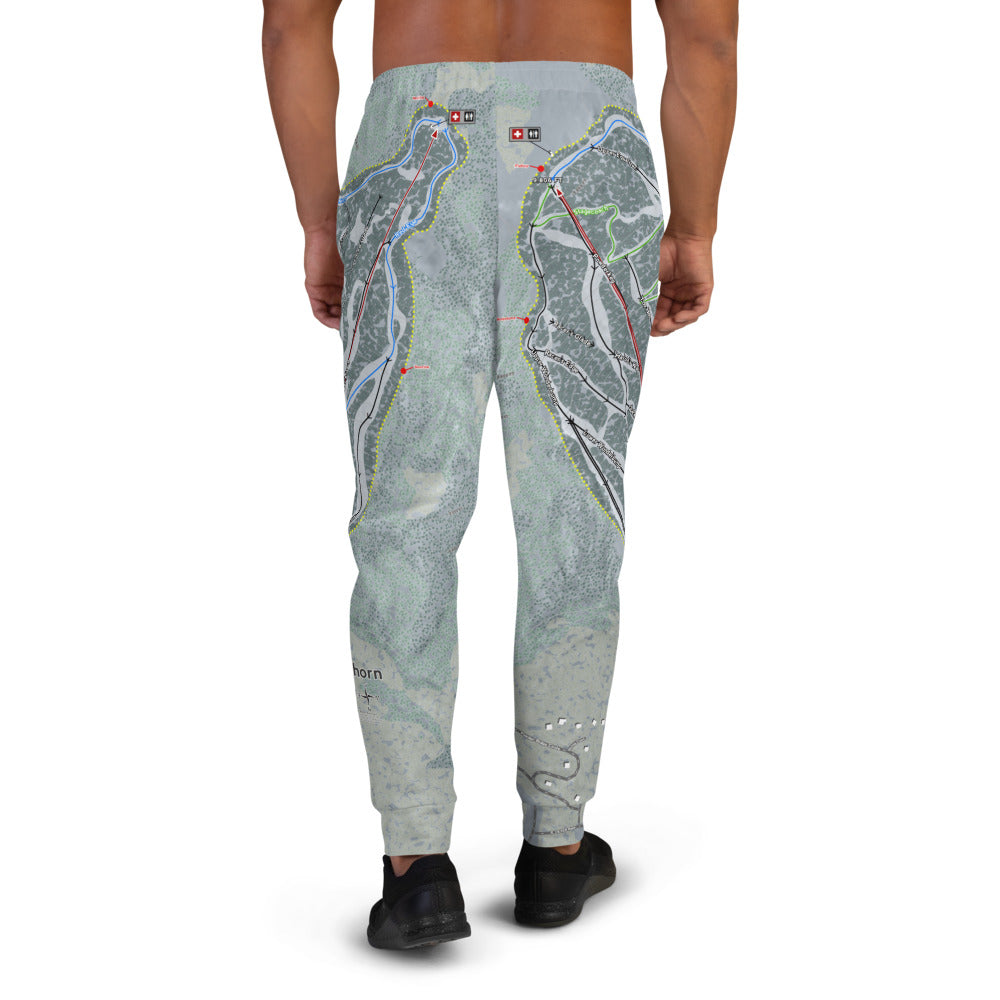 Powderhorn, Colorado Ski Trail Map Men's Mid-Layer - Powderaddicts