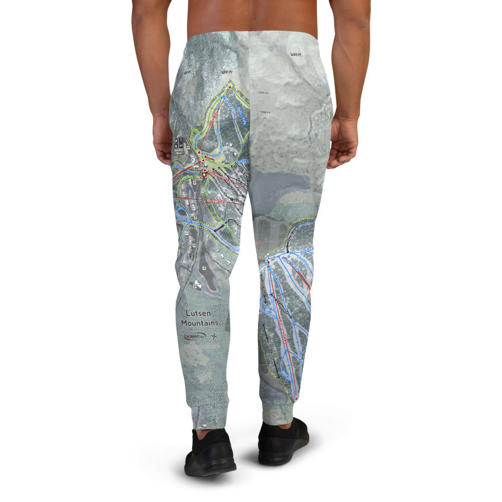 Lutsen Mountains, Minnesota Ski Trail Map Men's Mid-Layer - Powderaddicts
