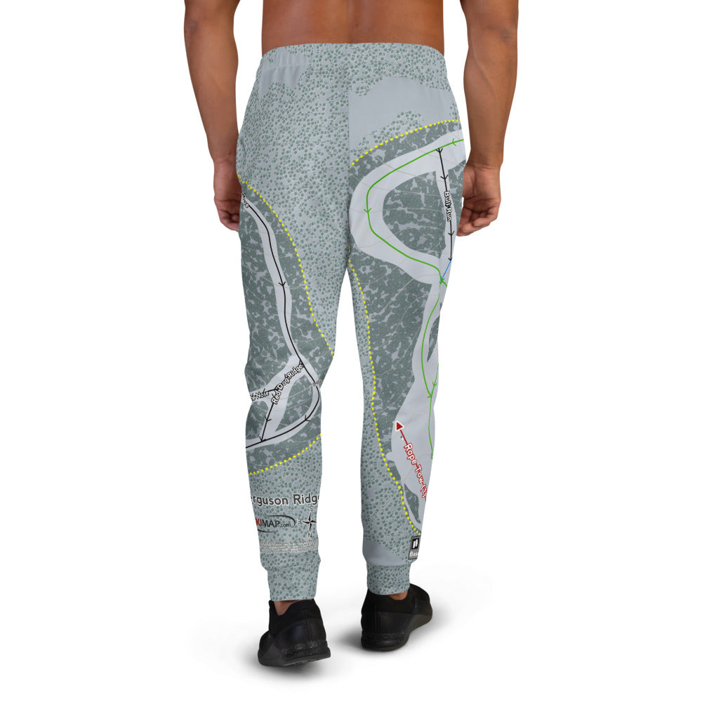 Ferguson Ridge, Oregon Ski Trail Map Men's Mid-Layer - Powderaddicts