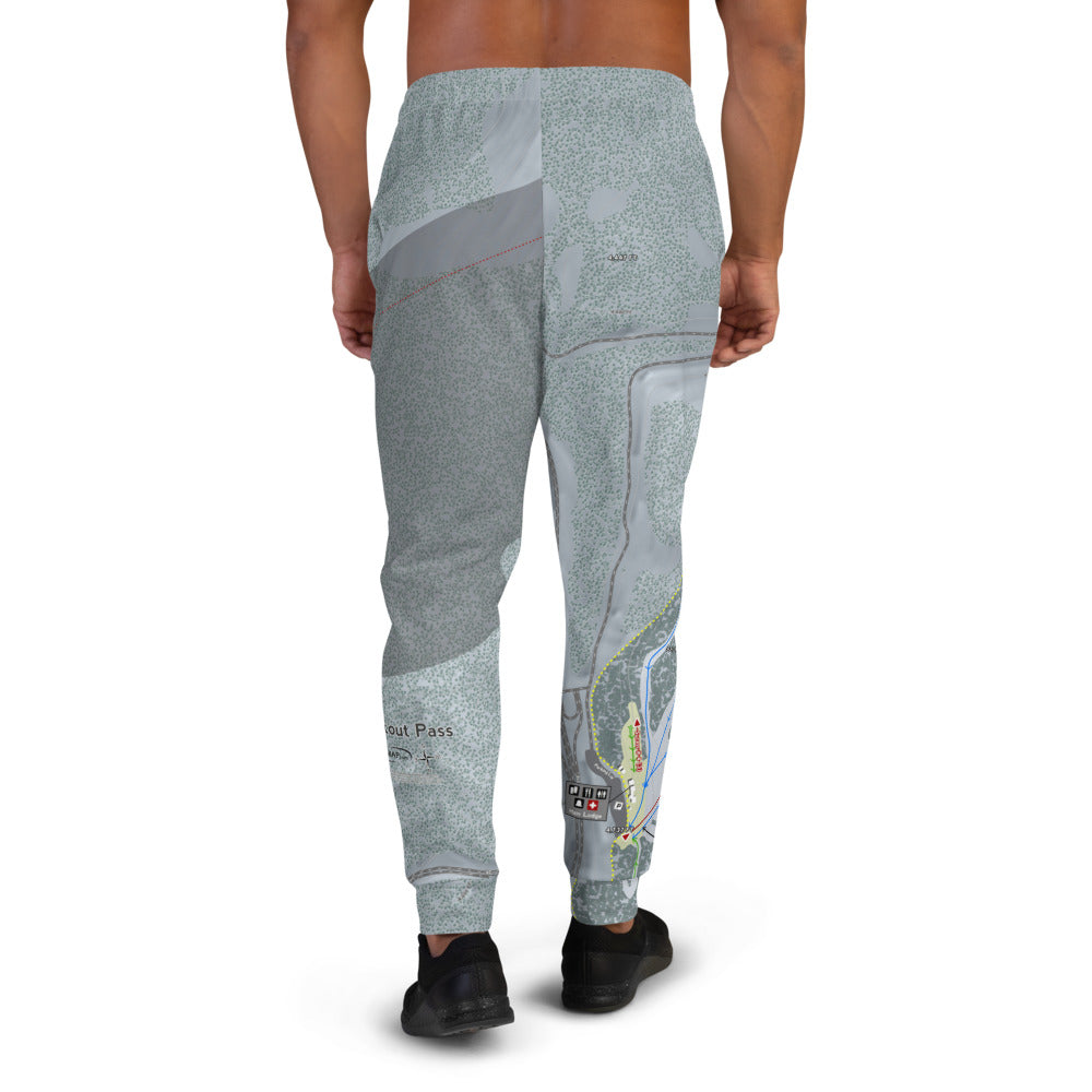 Lookout Pass, Idaho Ski Trail Map Men's Mid-Layer - Powderaddicts