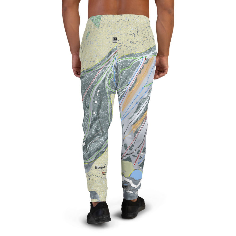 Boyne Highlands, Michigan Ski Trail Map Men's Mid-Layer - Powderaddicts