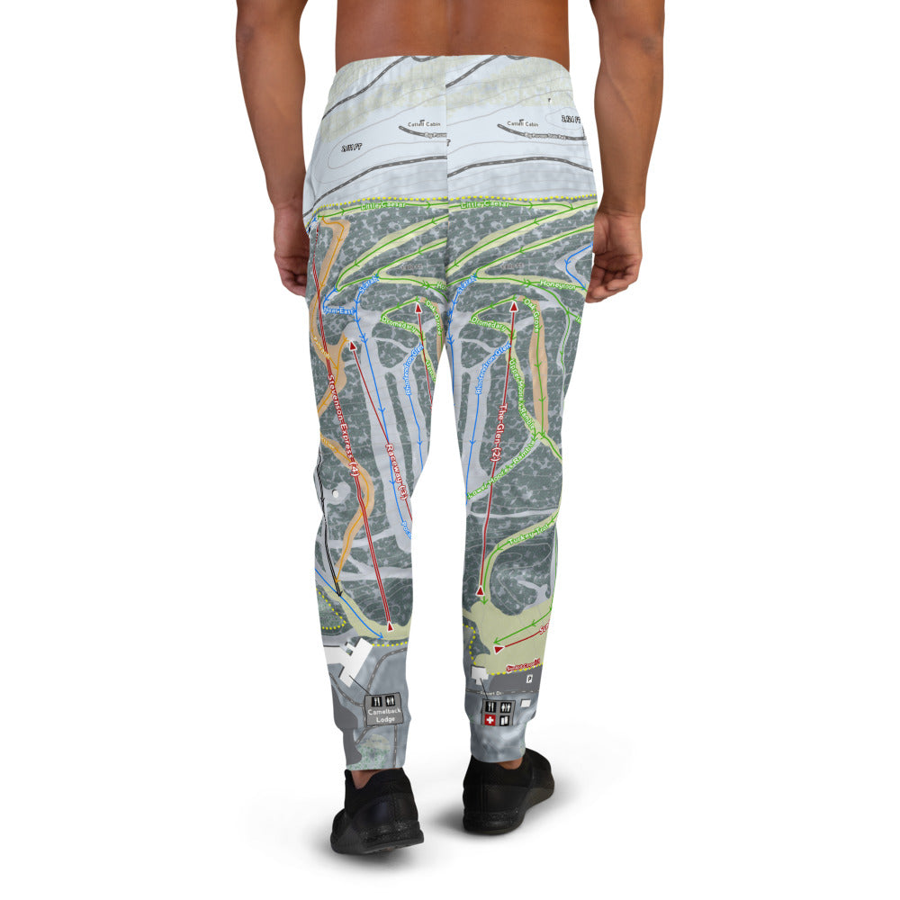 Camelback Mountain, Pennsylvania Ski Trail Map Men's Mid-Layer - Powderaddicts