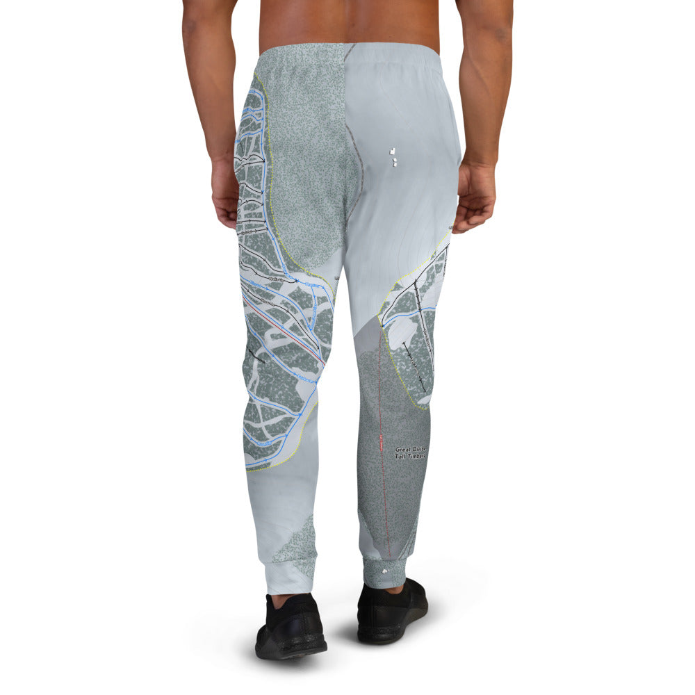 Great Divide, Montana Ski Trail Map Men's Mid-Layer - Powderaddicts