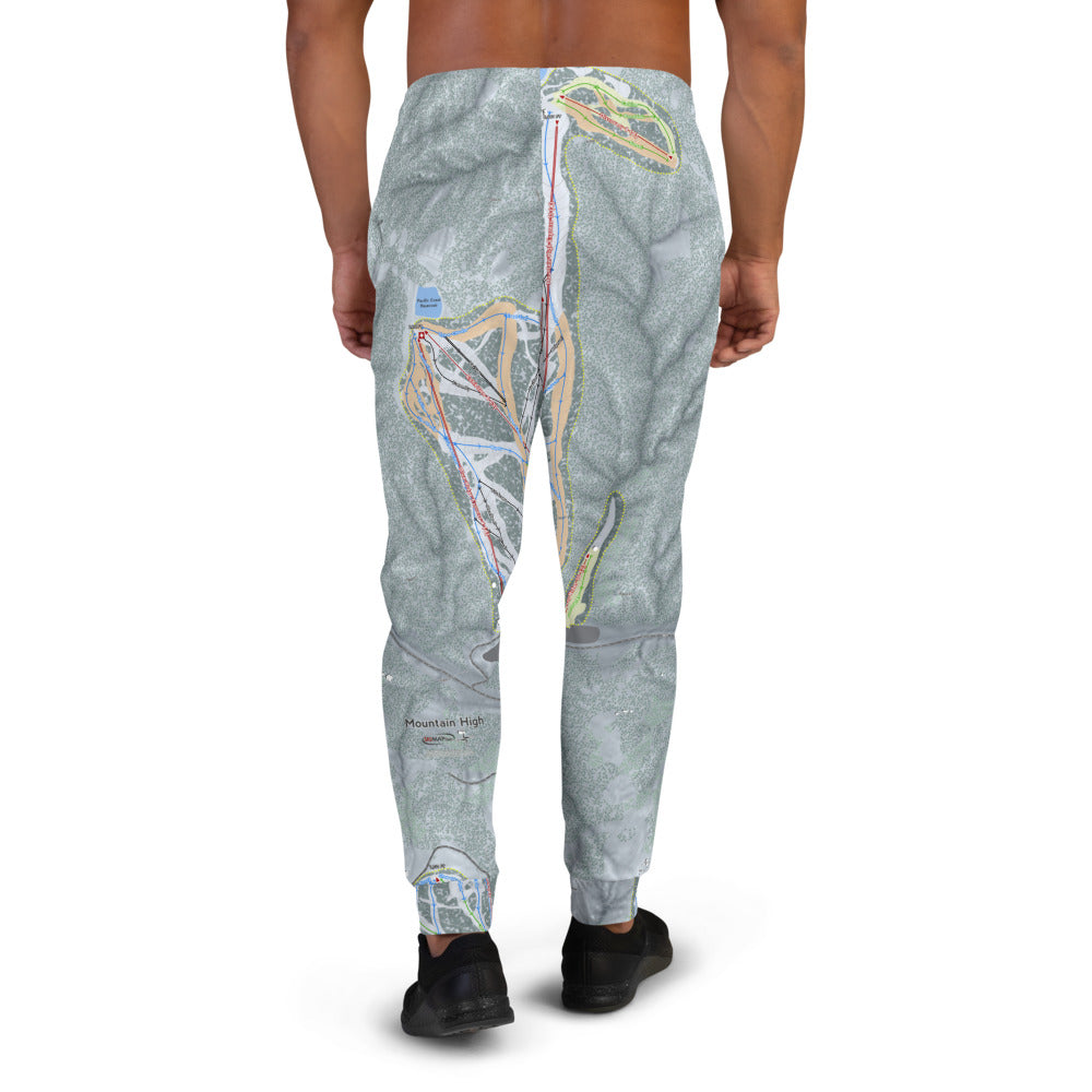 Mountain High, California Ski Trail Map Men's Mid-Layer - Powderaddicts