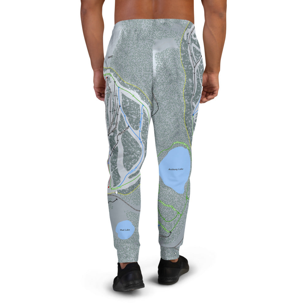 Anthony Lakes, Oregon Ski Trail Map Men's Mid-Layer - Powderaddicts