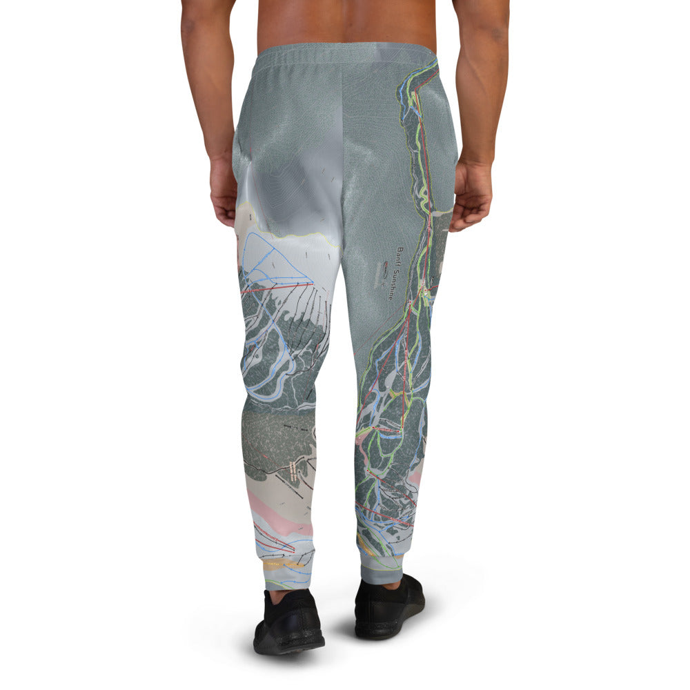 Banff Sunshine, Alberta Ski Trail Map Men's Mid-Layer - Powderaddicts