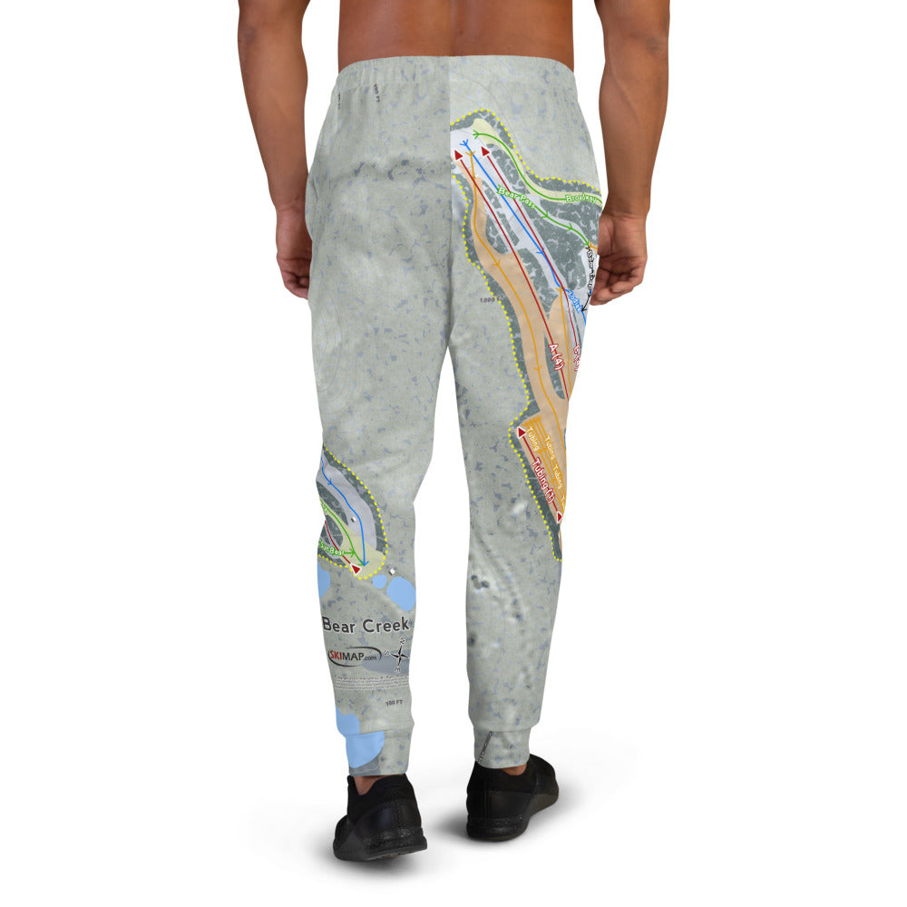 Bear Creek, Pennsylvania Ski Trail Map Men's Mid-Layer - Powderaddicts