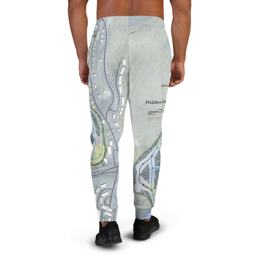 Hidden Valley, Pennsylvania Ski Trail Map Men's Mid-Layer - Powderaddicts