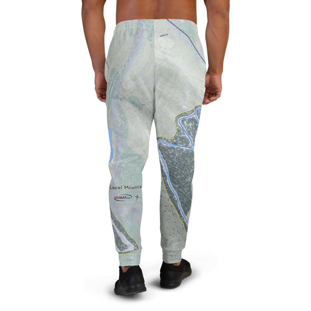 Laurel Mountain, Pennsylvania Ski Trail Map Men's Mid-Layer - Powderaddicts