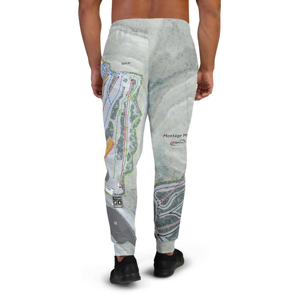 Montage Mountain, Pennsylvania Ski Trail Map Men's Mid-Layer - Powderaddicts