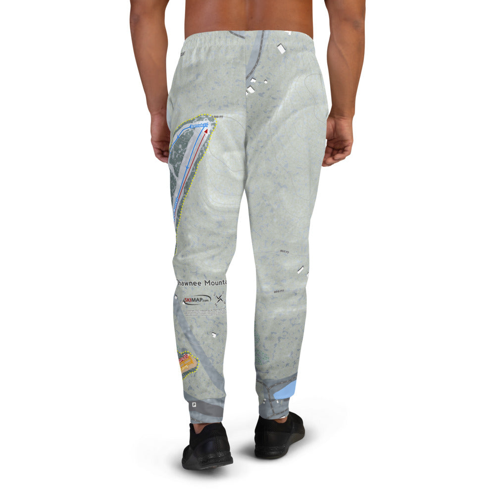 Shawnee Mountain, Pennsylvania Ski Trail Map Men&#39;s Mid-Layer - Powderaddicts