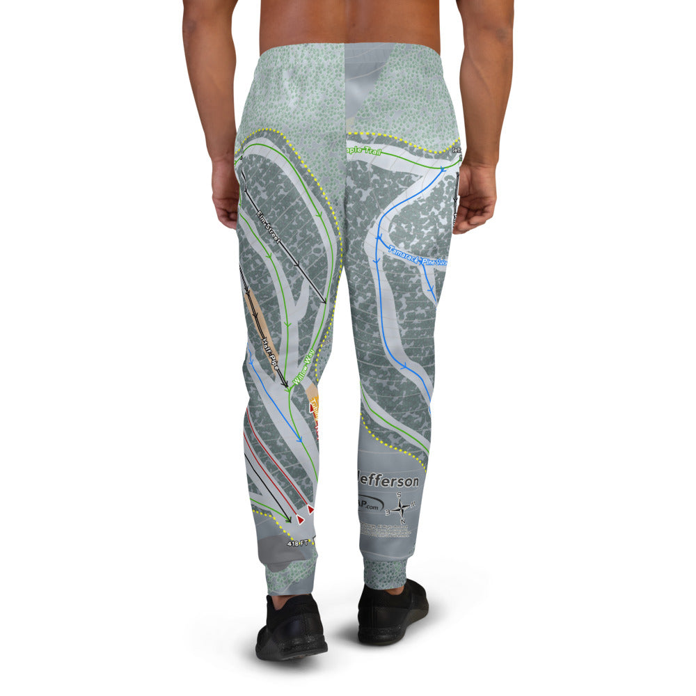 Mt Jefferson, Maine Ski Trail Map Men's Mid-Layer - Powderaddicts