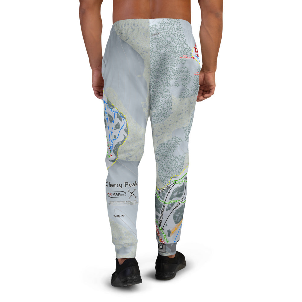 Cherry Peak, Utah Ski Trail Map Men's Mid-Layer - Powderaddicts